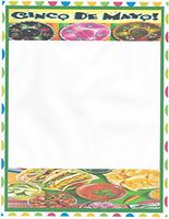 Cinco De Mayo Food Stationery Printer Paper 26 Sheets
