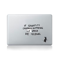 Banksy Rat Graffiti Writer Vinyl MacBook Decal/Laptop Decal - Fits MacBook Air (11/13), MacBook Pro (13/15), MacBook Pro Retina (13/15) and MacBook Retina (12)