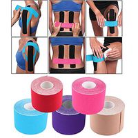 Kinesiology Tape - Pain Relief Adhesive - Best Therapeutic Muscle Support Aid - Sports Wrap for Knee Elbow Wrist Back Shoulder Ankle & Neck injury tape - Physio tap Water resistant - Price Xes