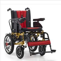 WLY Disabled Electric Wheelchair 4 Wheel Scooter 20A Lithium Battery / 500W Motor Folding Portable Auxiliary Intelligent Double Drive Wheelchair