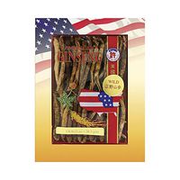 Hsu's Ginseng SKU 0304-2 | Wild Long Small #1 | Wild American Ginseng | 许氏花旗参正野山參長型小一號 | 2 oz Box, 西洋参, 野山參