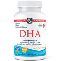Nordic Naturals DHA Omega-3 - Brain and Nervous System Support Supplement, Strawberry Flavored, 90 Soft Gels