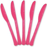 Extra Heavy Weight Plastic Knives | 20ct (Bright Pink)