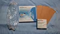 Picc Line Shower Sleeve - (2) Pack - Small - 2 Item Set-(1) Set of 3 PICC SOC's & (1) Box of 25 Elbow - Waterproof - Fits 9-16" Bicep - for Chemotherapy, Chemo Infusion and Tattoos