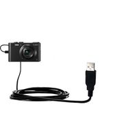 Gomadic Hot Sync and Charge Straight USB Cable Compatible with Panasonic Lumix LF1 / DMC-LF1 - Charge and Data Sync with The Same Cable. Built TipExchange Technology