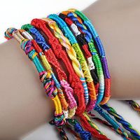 litymitzromq Bracelets 20 Pcs Multicolor Braid Strands Bracelets Friendship Cords Handmade Bracelet Gift Handmade Wristband Braided Rope Cuff Bangle_ Multicolor Pack of 20