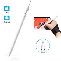 Active Stylus Pen for Touch Screens, 1.6mm Metal Fine Point High Sensitivity Digital Stylus Pen Compatible with iPad, iPhone, Android Tablet and Other Touch Screen Devices - White