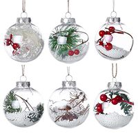 Christmas Decoration Ball,Elevin(TM) Christmas Tree Pendant Hanging Home Ornament Christmas Decoration Ball 6Pcs