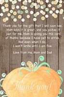 30 Thank You Cards Pumpkin Fall Autumn Unisex Baby Shower or Baby Sprinkle + 30 White Envelopes