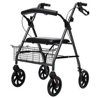 GGYDD Aluminum Folding Rolling Walker,rollator Walker with Paded Seat Backrest for Adult,Senior,Elderly Hicap-b 67x60x94cm(26x24x37)