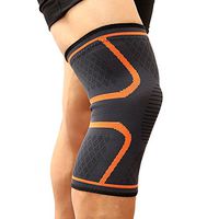 Knee Brace Compression Sleeve (1 Pair) - ShiLiTech BEST Knee Support Braces for Meniscus Tear, Arthritis, Joint Pain Relief, Injury Recovery, ACL, MCL, Running, Workout, Basketball, Sports(Orange, XL)
