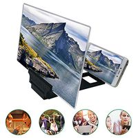 Screen magnifier 3D 12In 3X-5X HD Screen for Video Folding Screen Enlarged Eyes Protection Holder Universal for Home Travel,Black