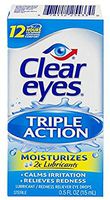 Clear Eyes Triple Action Relief Eye Drops 0.50 oz (Pack of 11)