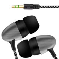 Exteren Universal 3.5mm in-Ear Headphone Headset Stereo Earbuds for Cell Phone (Black)