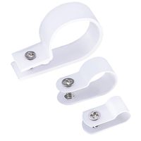 Sunmns 120 Pack 3 Sizes R Type Cable Clips Wire Cord Nylon Fastener Organizer with Screws for Wire Management(1/4 1/2 1 Inch)