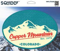 Squiddy Copper Mountain Colorado - Vinyl Sticker for Car, Laptop, Notebook (5" Tall)