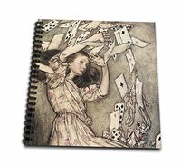 3dRose db_99319_2 Vintage Alice in Wonderland Playing Cards-Memory Book, 12 by 12-Inch