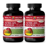 African Mango Extract Cleanse - African Mango 4:1 Extract 1000 mg - Antioxidant Supplements for Women (2 Bottles 120 Capsules)