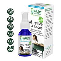 Siddha Remedies Attention & Focus for Kids Homeopathic Oral Spray | Treats Difficulty Studying, Concentration, Restlessness | 100% Natural Plant Based