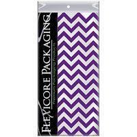 Flexicore Packaging Purple Chevron Print Gift Wrap Tissue Paper Size: 15 Inch X 20 Inch | Count: 10 Sheets | Color: Purple Chevron