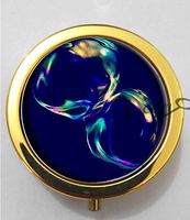 BlackKey Bubble Pattern Design 3-Compartment Decorative Pocket Gift Box Case Organizer for Pill, Color 2 -1480