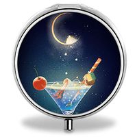 IMLONE Pill Organizer- Sliver Weekly Pill Boxes with 3 Components and Mirror for Travelling and Daily Needs,Compartments to Hold Vitamins, Cod Liver Oil, Supplements and Medication