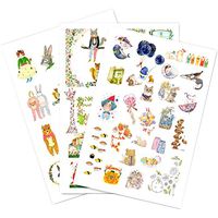 5 PCS Animals Fairy Tale DIY Photo Album Diary Luggage Book Phone Stickers