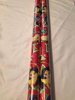 Large 70 sq ft Roll of Holiday Gift Wrapping Paper (DC Comic Girls)