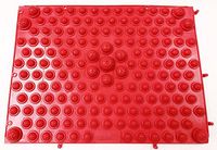YUEBU Pack of 2 PCS Acupressure Reflexology Walking Massage Mat for Pain Relief Stimulate Blood Circulation (Red)