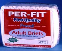First Quality Per-Fit Adult Brief Mat Body - Medium (32" - 44") - Pack