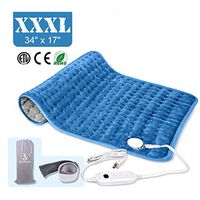Heating pad, Large heating pad, Electric Heating Pad for Back Pain and Cramps Fast Relief.2 hours Auto Shut Off, Six Heat Settings, Up to 155 Fahrenheit Machine-Washable, Micro Plush/Soft Touch, Elast