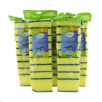 FreshStart 50 Green and Yellow Sponges Kitchen Scrubbers Cleaning Dishwashing Scouring Pads