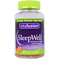 Vitafusion SleepWell Gummy Sleep Aid for Adults, White Tea & Passion Fruit 60 ea by Vitafusion
