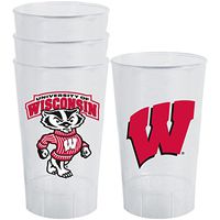 Wisconsin Badgers Plastic Tumbler 4-Pack