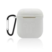 Morenitor AirPods Case 1 Pcs Earphone Accessories Bluetooth Headset Silicone Storage Cover Box for iPhone AirPods(White)