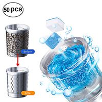 Washing Machine Cleaner Triple Decontamination Capacity Washer Machine Cleaner Tablets Deep Cleaning Remover for Kitchen Bathroom Home (50 Pack)