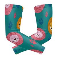 LEVEIS Lion Arm Sleeves UV Protection for Men Women Sunblock Protective Gloves Running Golf Cycling Driving Long Arm Cover 1 Pair