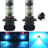 2X 9145 H10 High Power 100W LED 8000K Ice Blue Fog Light Lamps Bulbs