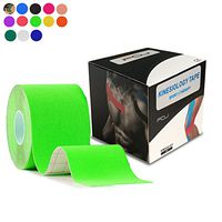 Kinesiology Theraeputic Tape Physio for Athletic Sports Recovery Pain Relieve Strong Adhesion Waterproof Original Cotton Uncut 2 Inch x 16.4 Feet (Green)