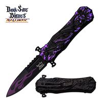 Dark Side Blades Ballistic Violet Dragon Claw Custom Spring Assisted Opening Tactical Knife