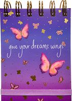 Lady Jayne Wire O Spiral Pocket Bungee Notepad ~ Butterfly Dream Wings 16071