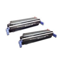 Speedy Toner HP 645A Remanufactured Toners Cartridges Replacement for Hip Color Laserjet 5500, 5552 - Set of 2, Black