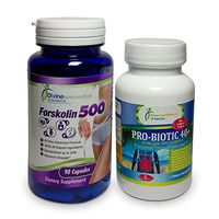 Probiotic 40 B Forskolin Fat Burning Belly Buster Extract Rapid Weight Management - Fast Acting Powerful Appetite Suppressant (40 Billion CFU) Immune Support