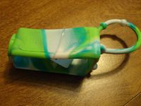 Bath & Body Works Pocketbac Holder green, aqua & white swirls
