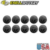 10pc Exell A76 1.5V LR44 Alkaline Watch Battery AG13