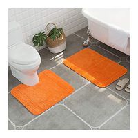 GHHZZQ Bathtub Mat Anti-Fall Strong Water Absorption Cotton U-Shaped Floor pad Rectangle Bathroom Rugs Ottomans, 9 Colors, 8 Sizes, 1.4 cm Thick (Color : Orange, Size : 40x60cm)