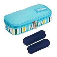 ONEGenug Oxford Medical Travel Cooler Bag Insulin Cooling Case with 2 Ice Packs for Diabetics Medication Cool (Light Blue)