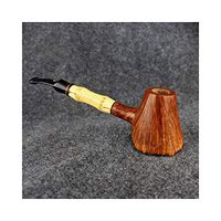 Hlake Smoking Pipe Fashion Stone Nanmu with Leather Volcano Master Free-Style Bamboo Bucket Without Filter Pipe Pipe Portable Tube Special Design