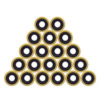 Healvaluefit Oxygen Tank Regulator Brass Yoke Washer O Ring Seals Brass with Rubber - Pack of 30