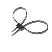Black Disposable Heavy Duty Police Nylon Double Zip Ties Handcuffs Cable Ties UV Pack of 10